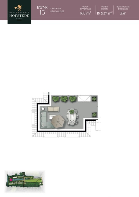 Inspiratie plattegrond dakterras bouwnummer 15